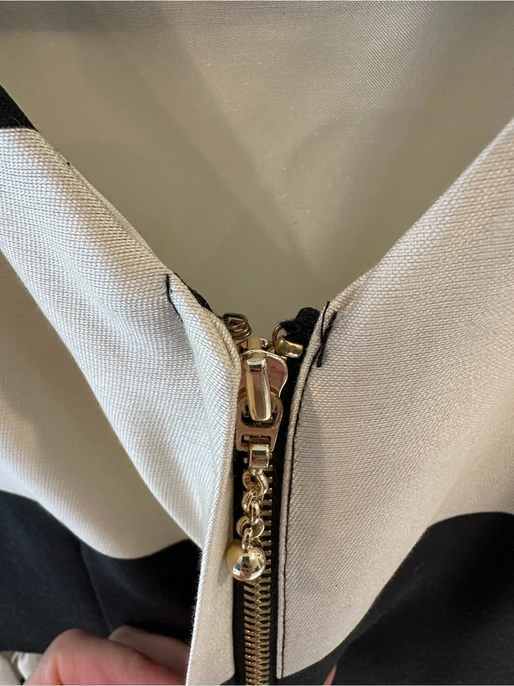 kate spade Black and Cream Striped Sleeveless Fit-and-Flare Dress